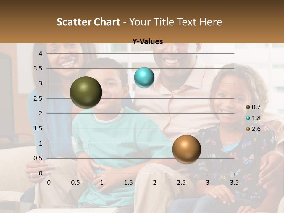 A Family Sitting On A Couch In A Living Room PowerPoint Template