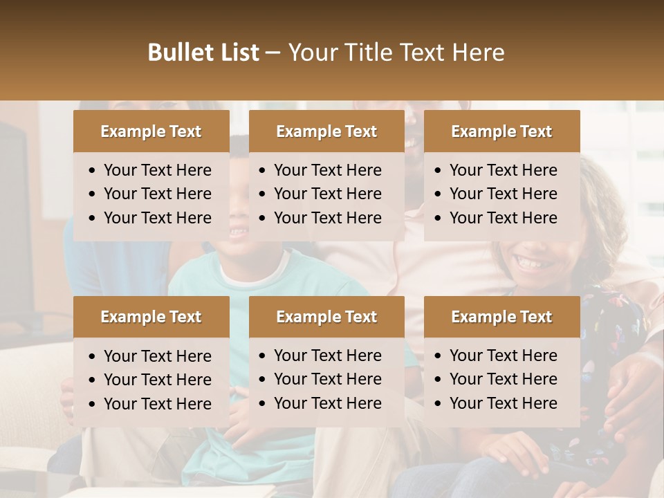 A Family Sitting On A Couch In A Living Room PowerPoint Template