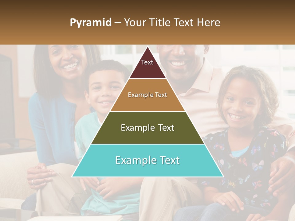 A Family Sitting On A Couch In A Living Room PowerPoint Template
