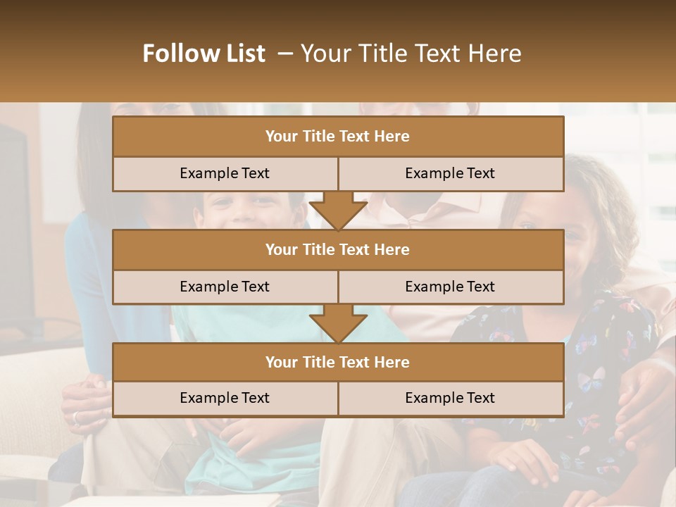 A Family Sitting On A Couch In A Living Room PowerPoint Template