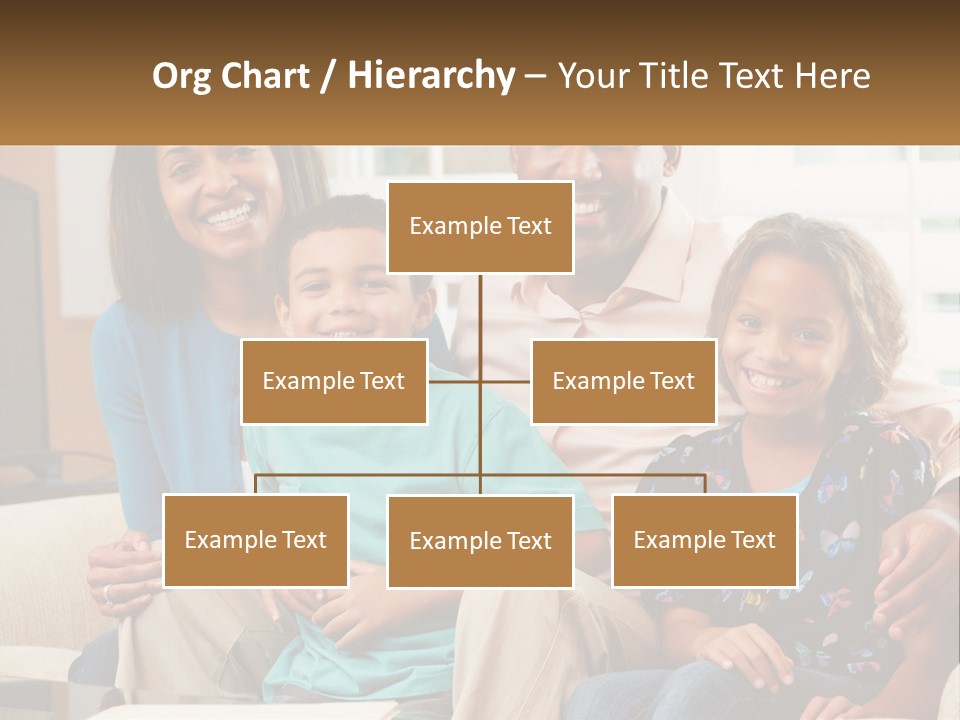 A Family Sitting On A Couch In A Living Room PowerPoint Template