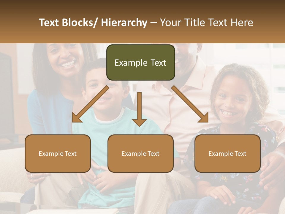 A Family Sitting On A Couch In A Living Room PowerPoint Template