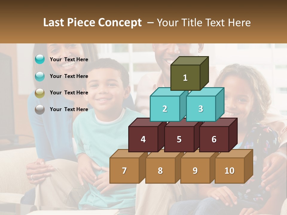 A Family Sitting On A Couch In A Living Room PowerPoint Template