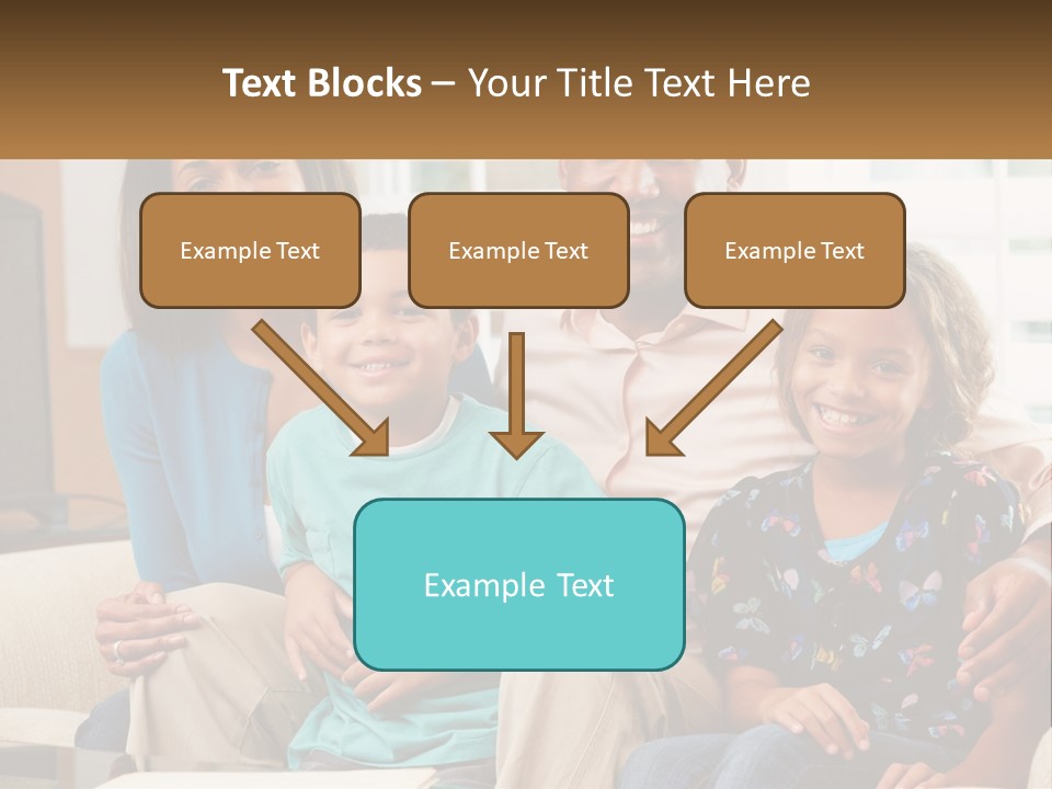A Family Sitting On A Couch In A Living Room PowerPoint Template