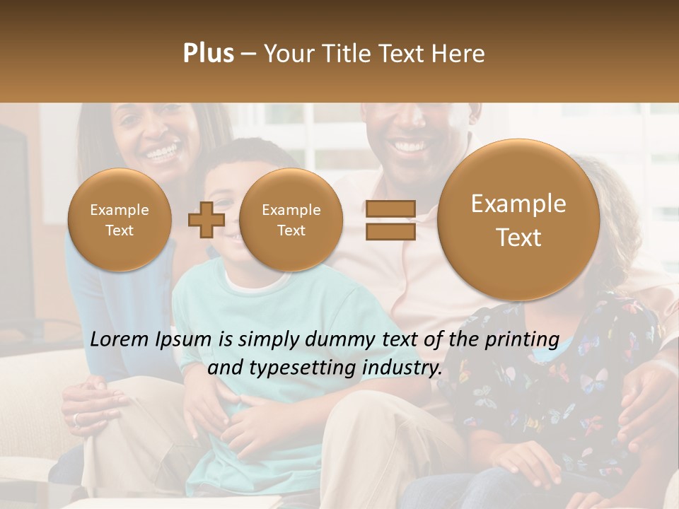 A Family Sitting On A Couch In A Living Room PowerPoint Template