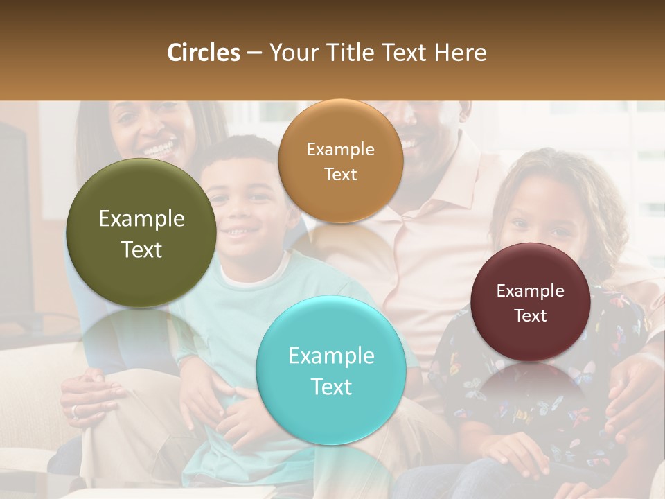 A Family Sitting On A Couch In A Living Room PowerPoint Template