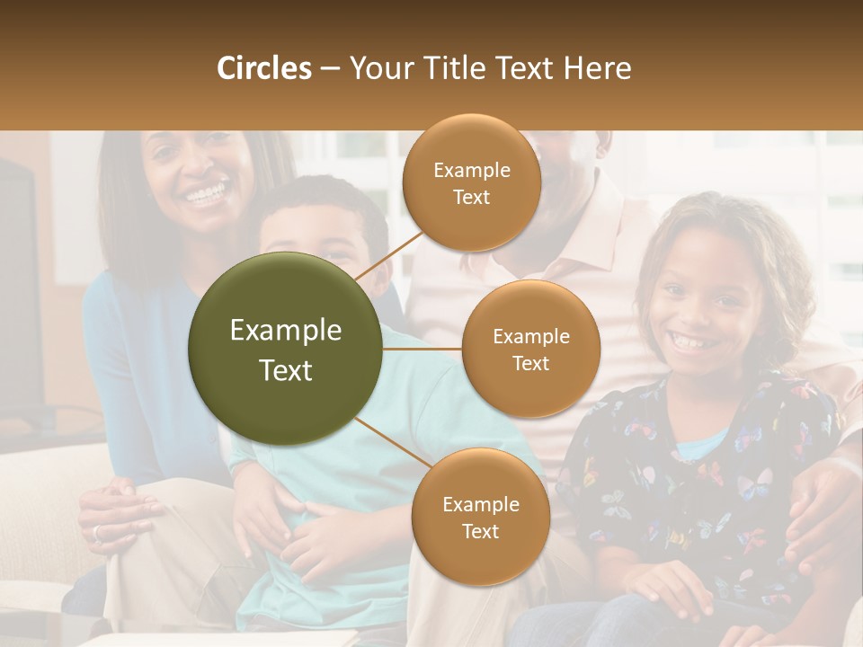 A Family Sitting On A Couch In A Living Room PowerPoint Template