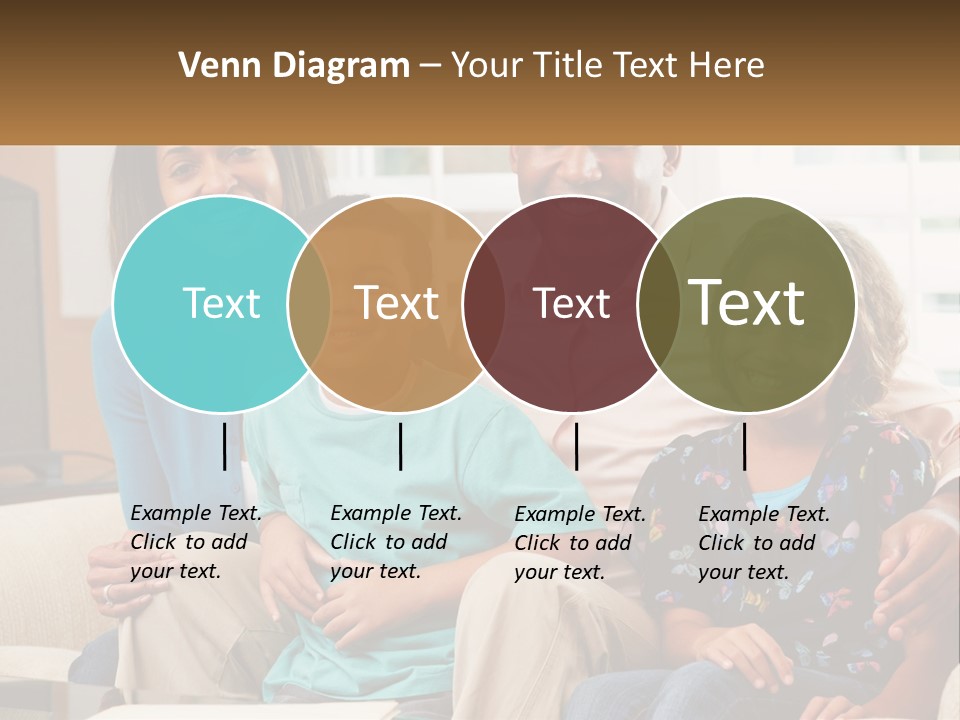 A Family Sitting On A Couch In A Living Room PowerPoint Template