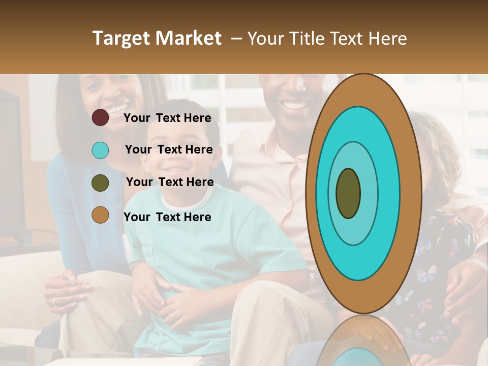 A Family Sitting On A Couch In A Living Room PowerPoint Template