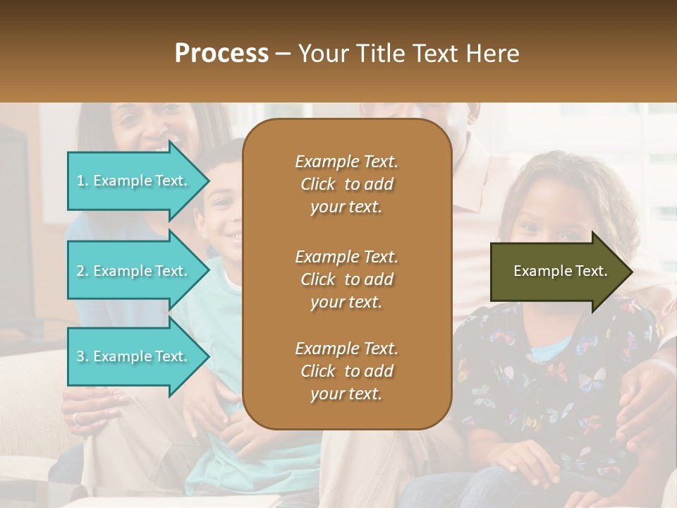 A Family Sitting On A Couch In A Living Room PowerPoint Template