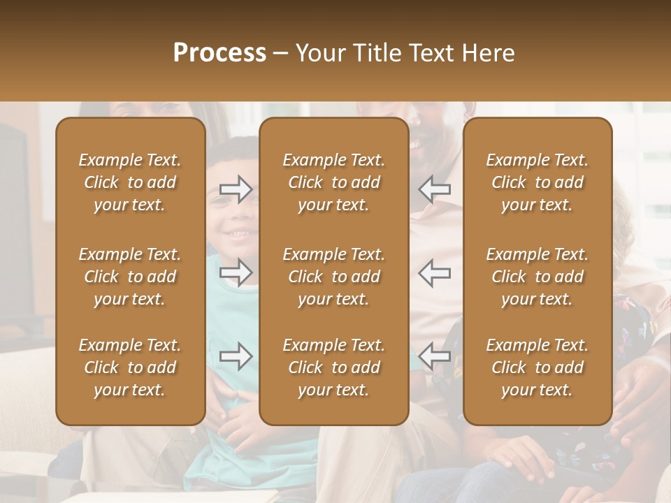 A Family Sitting On A Couch In A Living Room PowerPoint Template