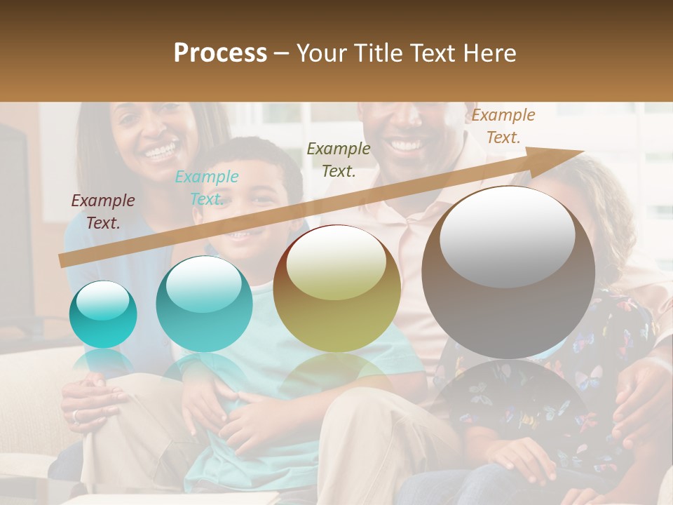 A Family Sitting On A Couch In A Living Room PowerPoint Template