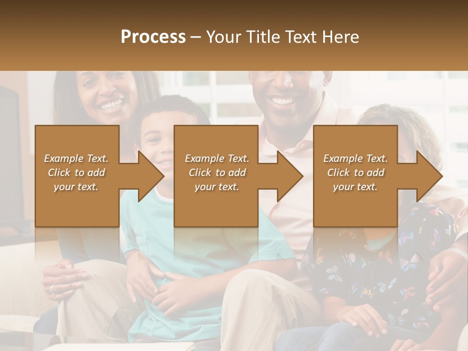 A Family Sitting On A Couch In A Living Room PowerPoint Template