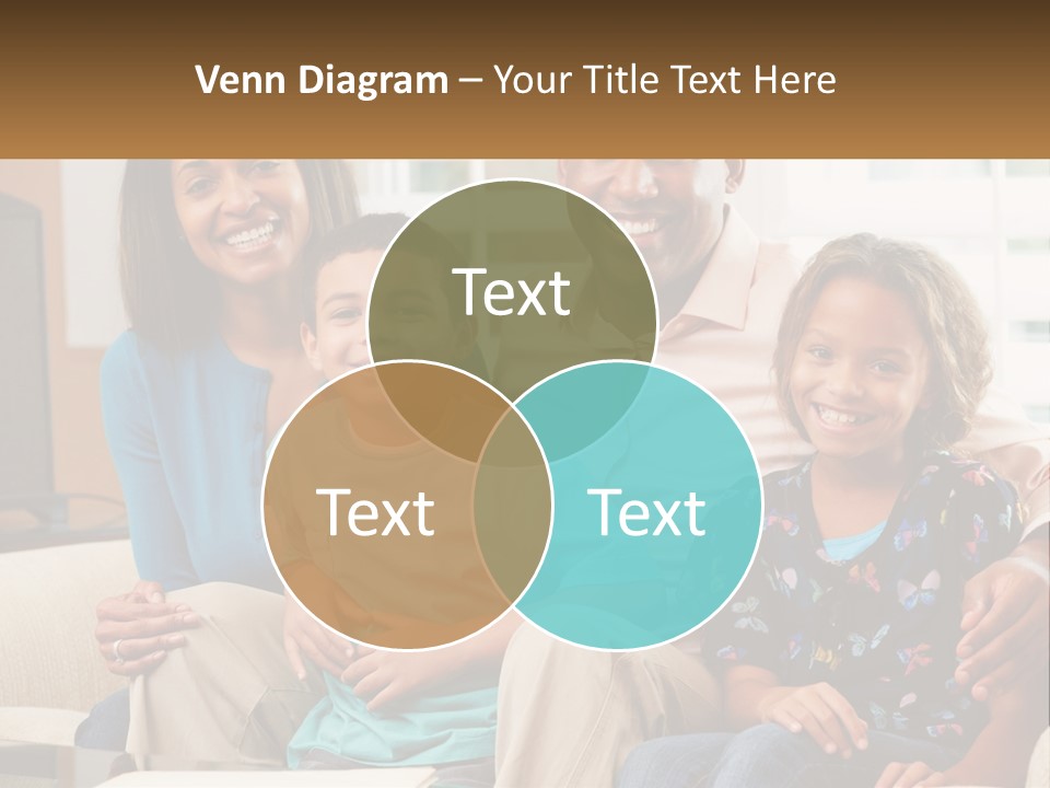 A Family Sitting On A Couch In A Living Room PowerPoint Template