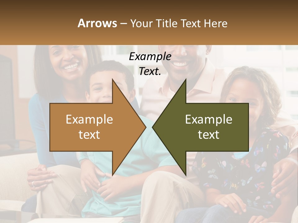 A Family Sitting On A Couch In A Living Room PowerPoint Template