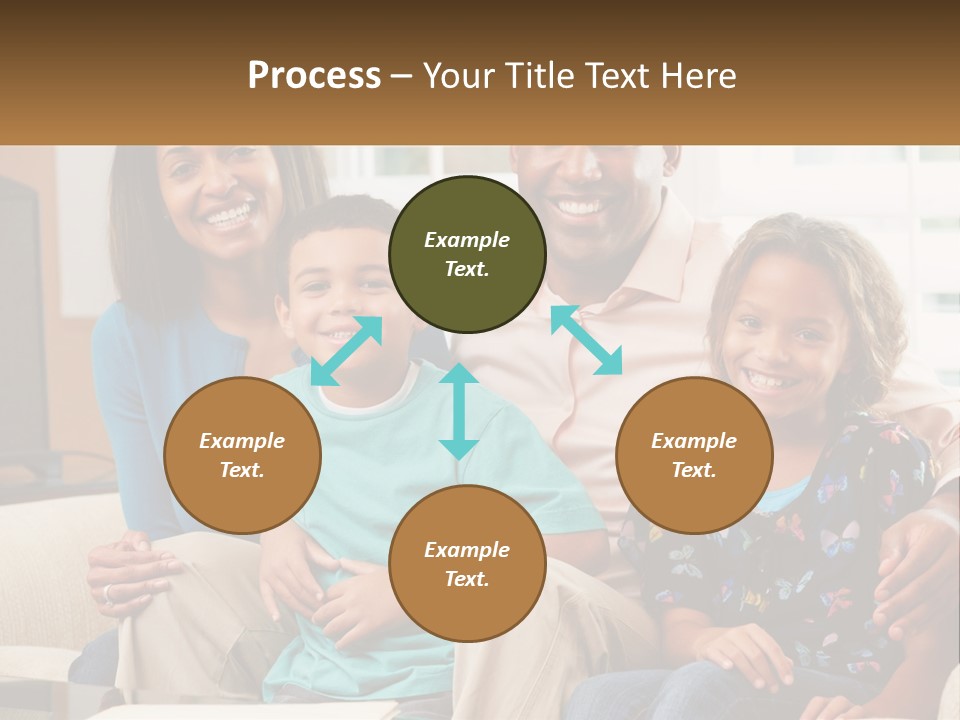 A Family Sitting On A Couch In A Living Room PowerPoint Template