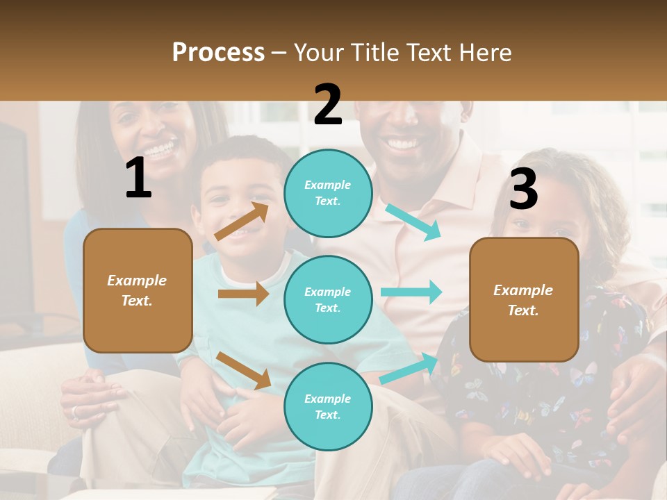 A Family Sitting On A Couch In A Living Room PowerPoint Template
