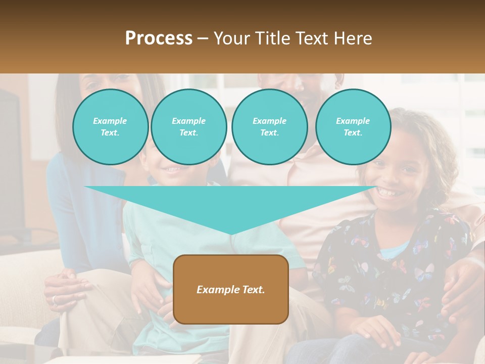 A Family Sitting On A Couch In A Living Room PowerPoint Template