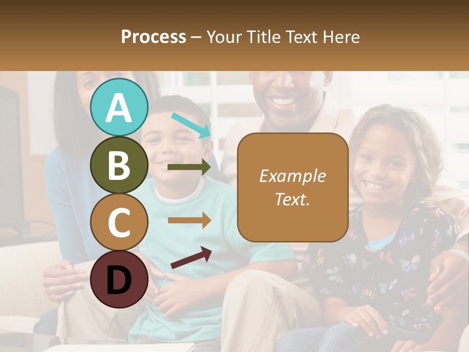 A Family Sitting On A Couch In A Living Room PowerPoint Template