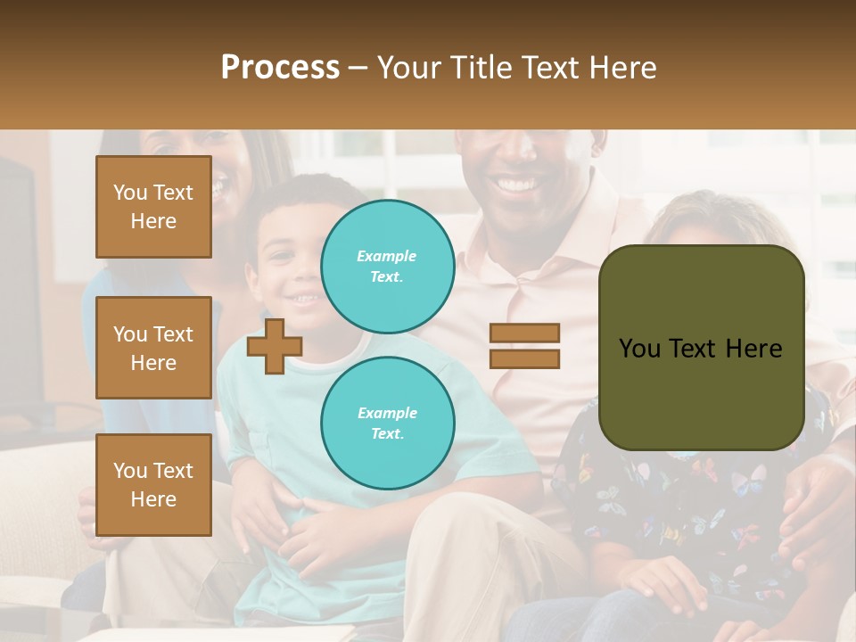A Family Sitting On A Couch In A Living Room PowerPoint Template