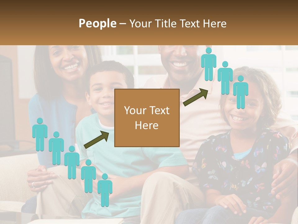A Family Sitting On A Couch In A Living Room PowerPoint Template