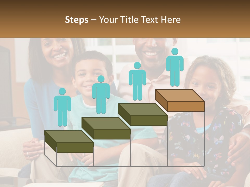 A Family Sitting On A Couch In A Living Room PowerPoint Template