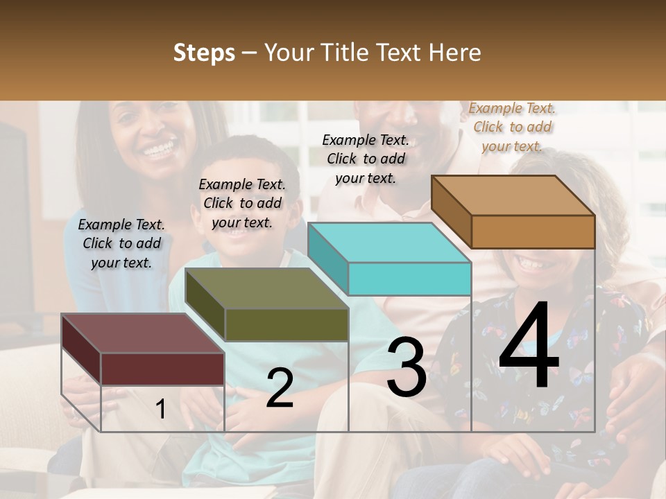 A Family Sitting On A Couch In A Living Room PowerPoint Template