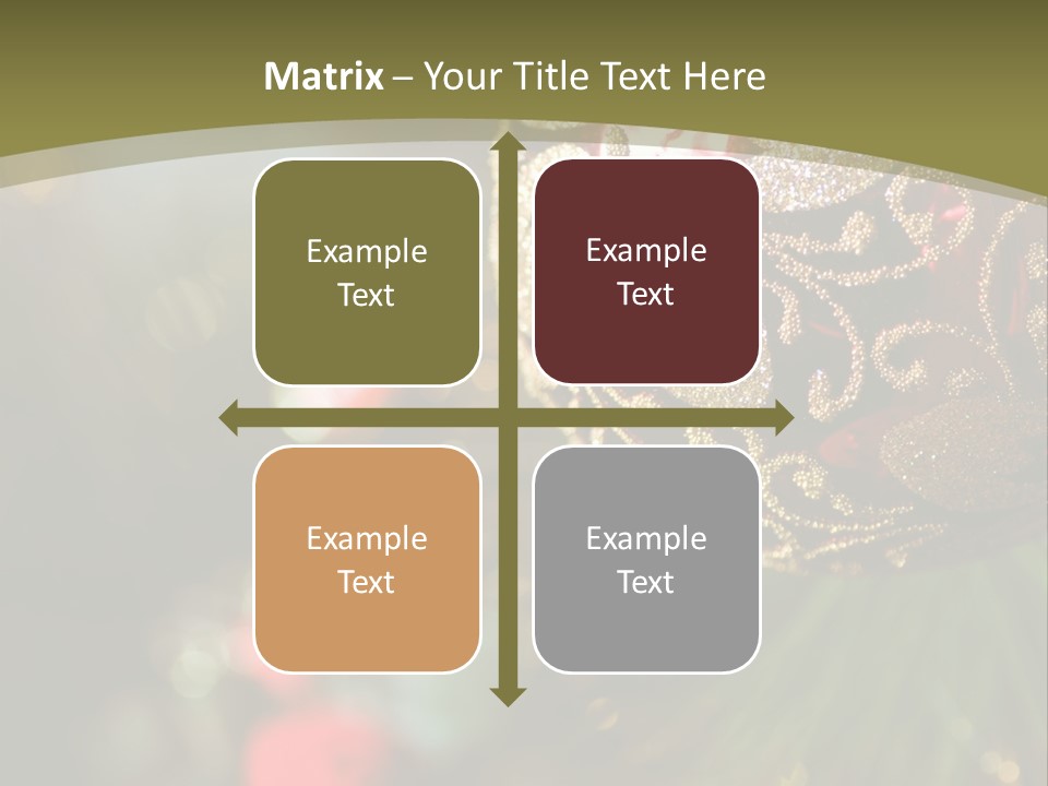 A Christmas Ornament Hanging From A Tree PowerPoint Template