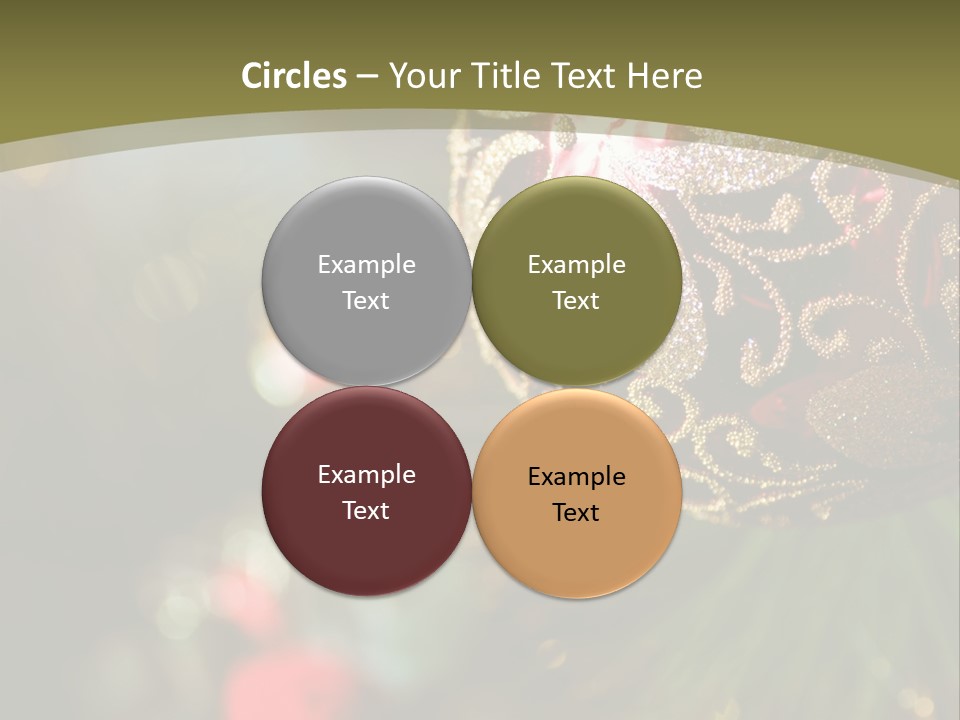 A Christmas Ornament Hanging From A Tree PowerPoint Template