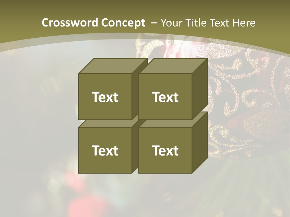 A Christmas Ornament Hanging From A Tree PowerPoint Template