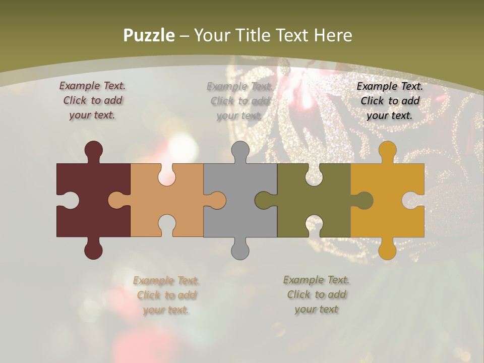 A Christmas Ornament Hanging From A Tree PowerPoint Template