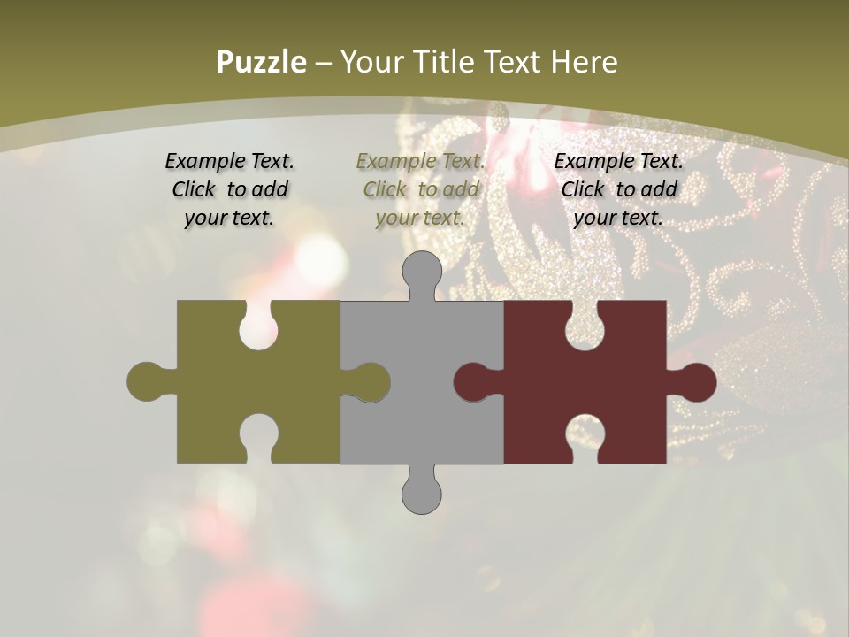 A Christmas Ornament Hanging From A Tree PowerPoint Template
