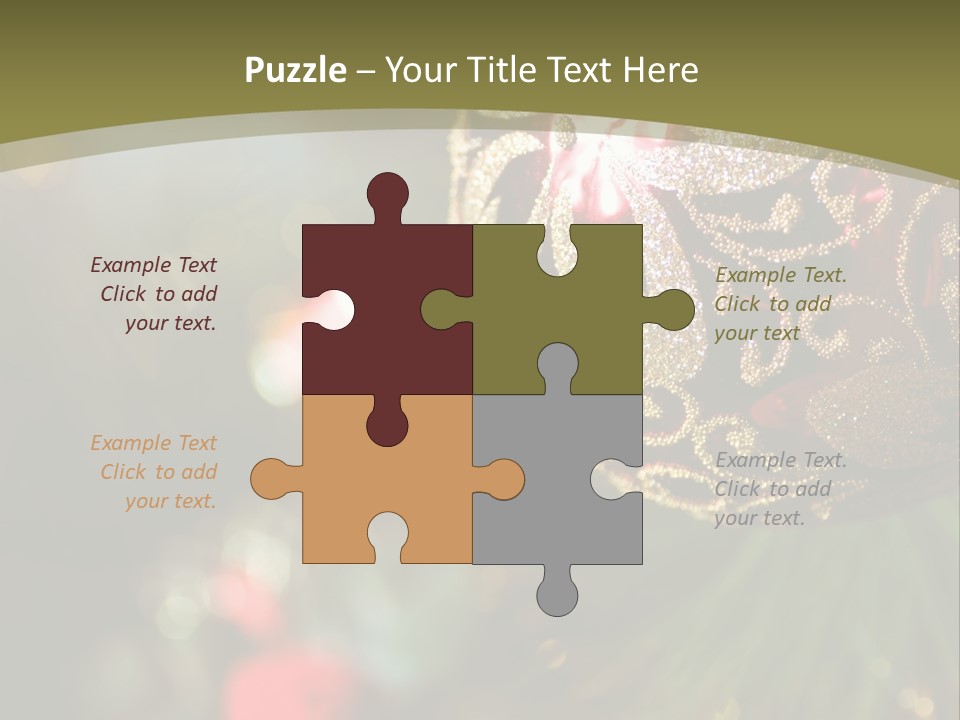 A Christmas Ornament Hanging From A Tree PowerPoint Template