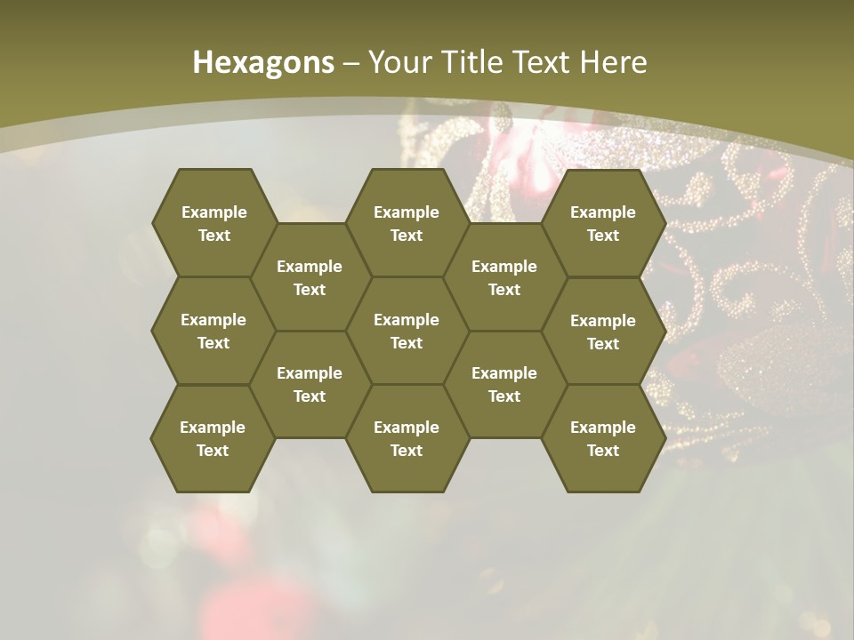 A Christmas Ornament Hanging From A Tree PowerPoint Template