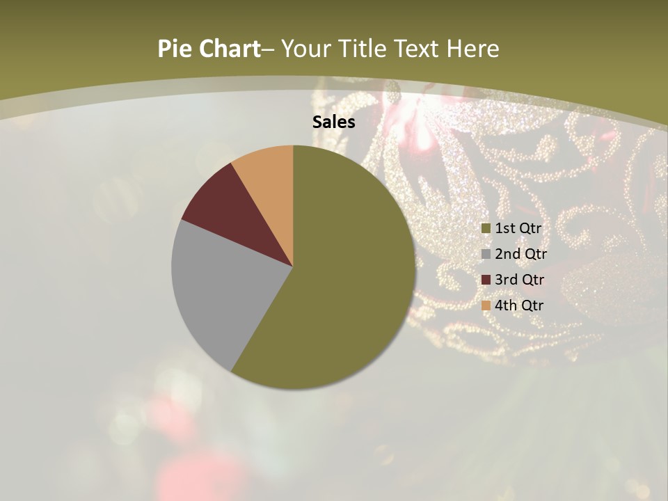 A Christmas Ornament Hanging From A Tree PowerPoint Template