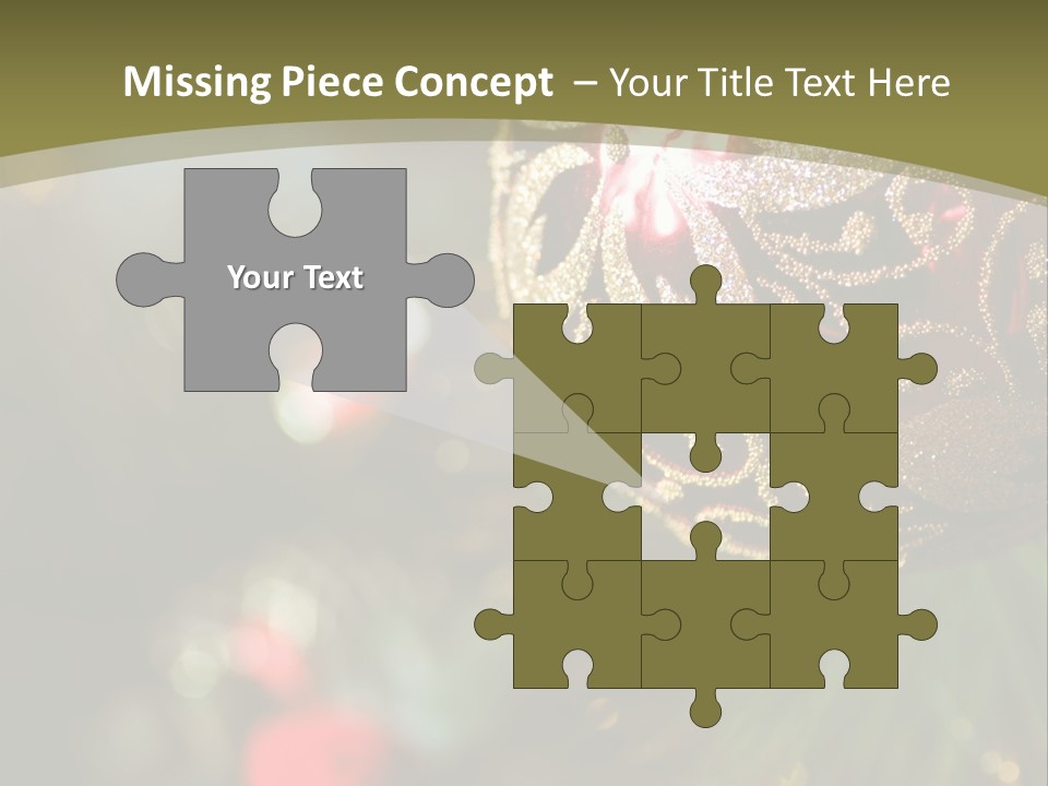 A Christmas Ornament Hanging From A Tree PowerPoint Template