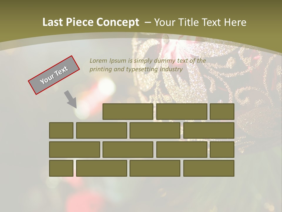A Christmas Ornament Hanging From A Tree PowerPoint Template