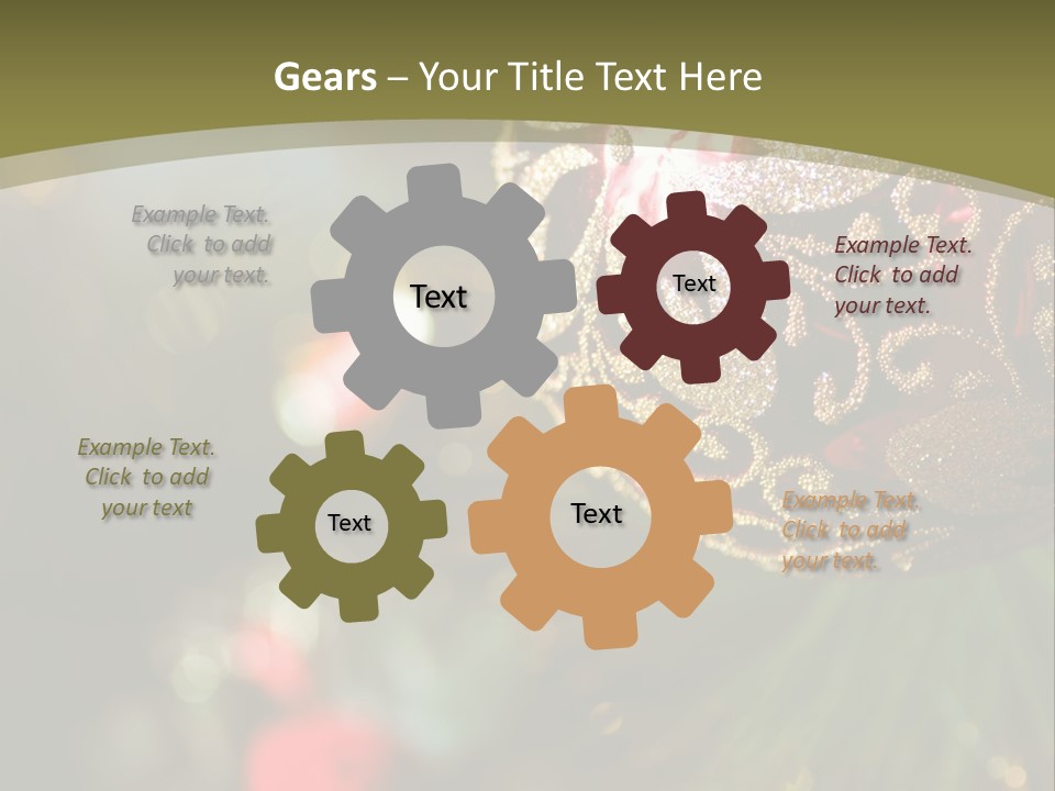A Christmas Ornament Hanging From A Tree PowerPoint Template