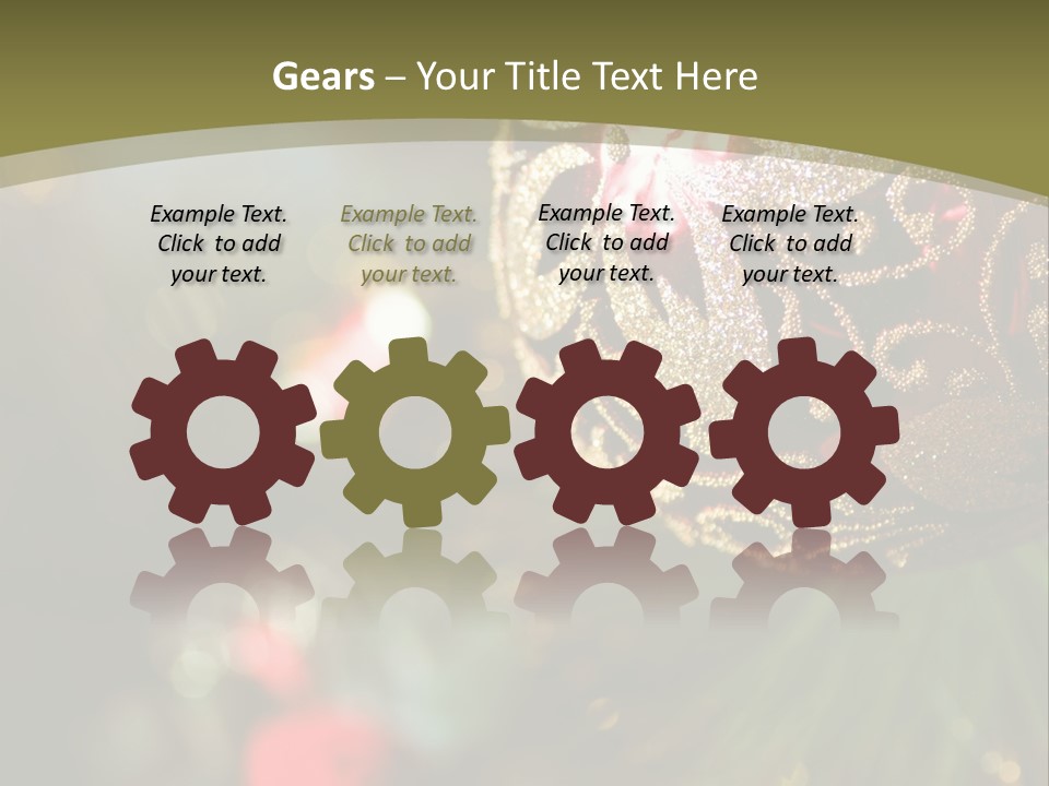 A Christmas Ornament Hanging From A Tree PowerPoint Template