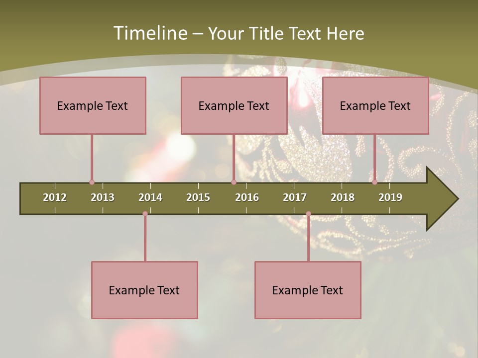 A Christmas Ornament Hanging From A Tree PowerPoint Template
