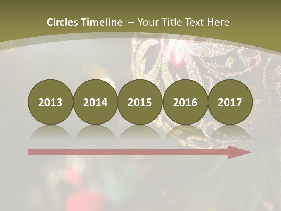A Christmas Ornament Hanging From A Tree PowerPoint Template