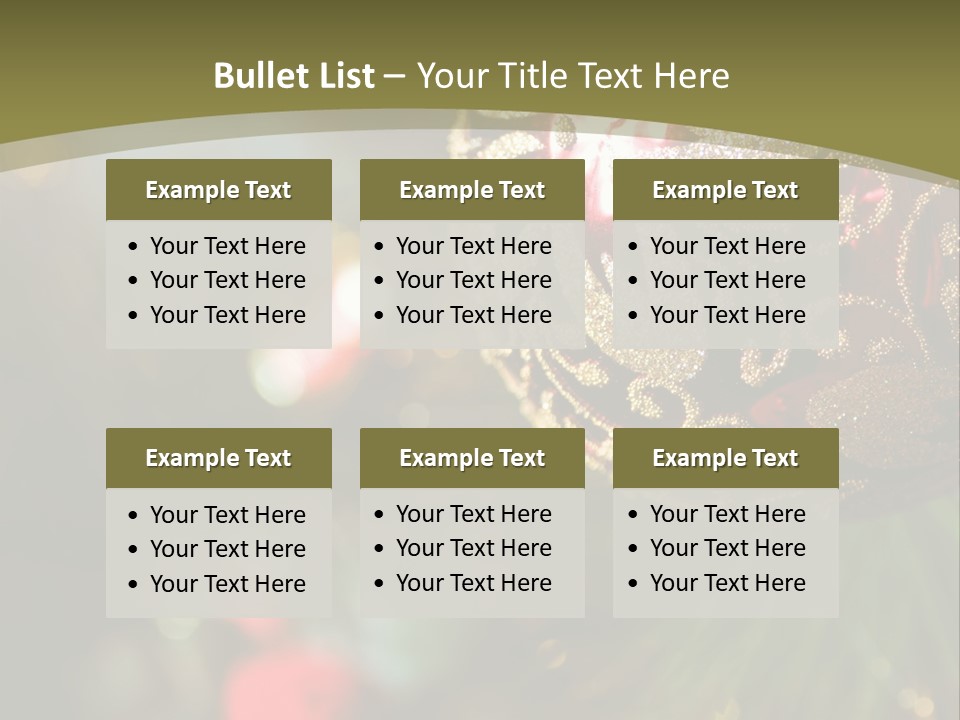 A Christmas Ornament Hanging From A Tree PowerPoint Template