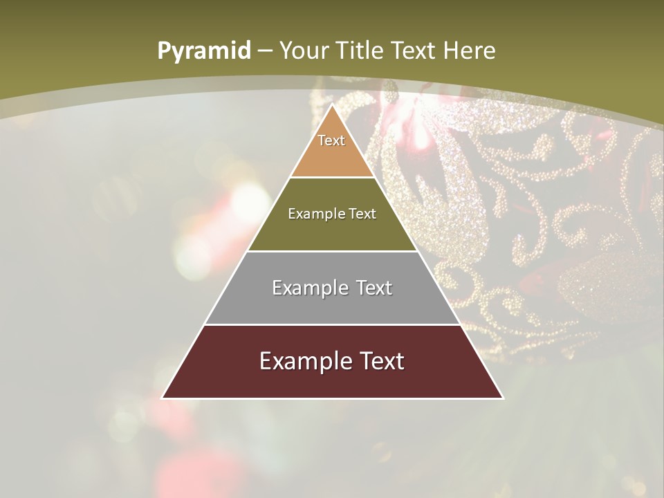 A Christmas Ornament Hanging From A Tree PowerPoint Template