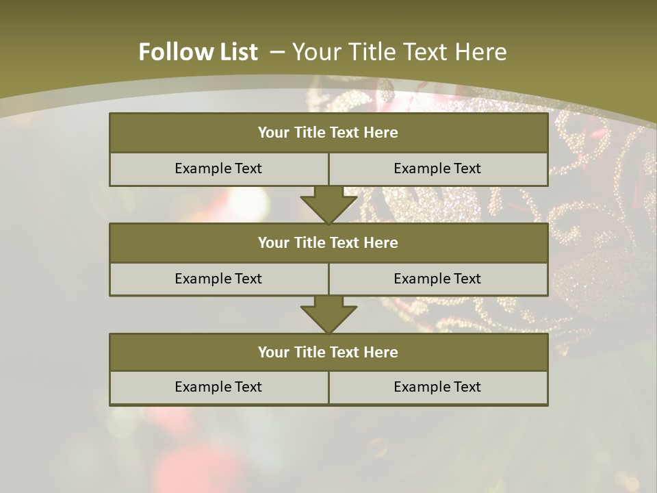 A Christmas Ornament Hanging From A Tree PowerPoint Template
