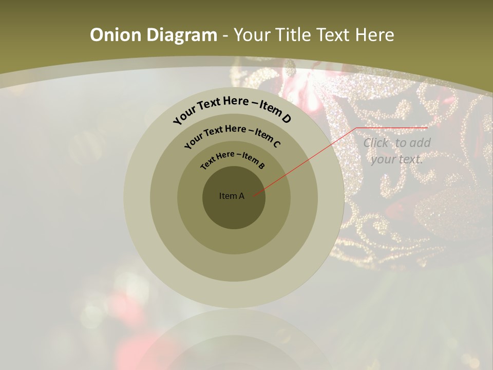 A Christmas Ornament Hanging From A Tree PowerPoint Template
