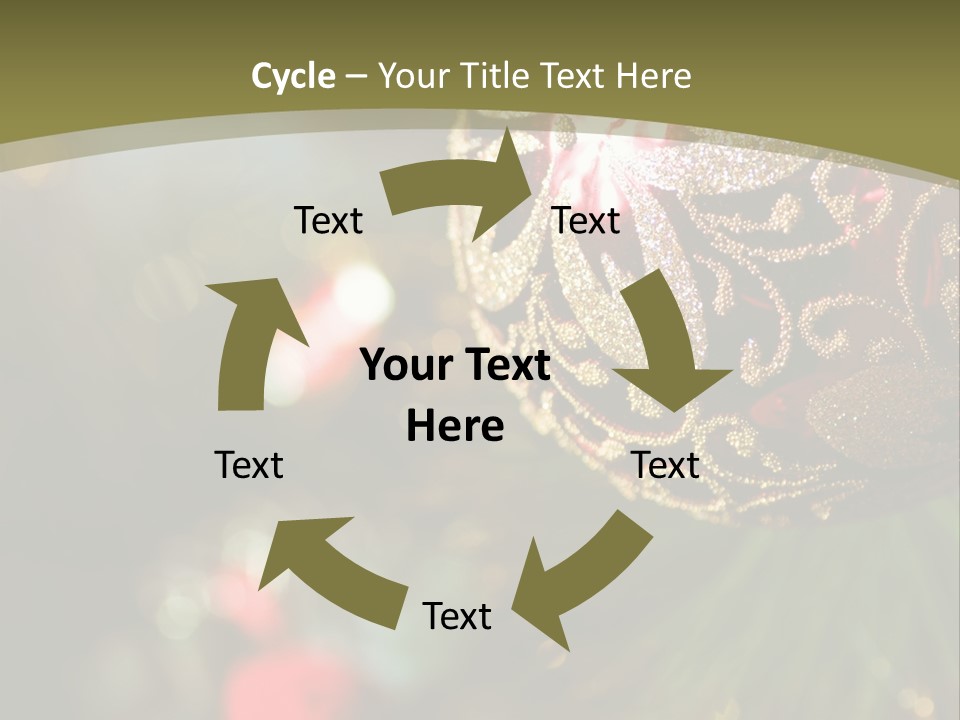 A Christmas Ornament Hanging From A Tree PowerPoint Template