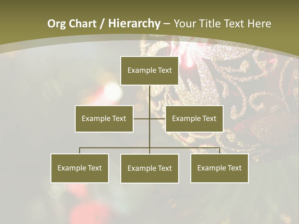 A Christmas Ornament Hanging From A Tree PowerPoint Template