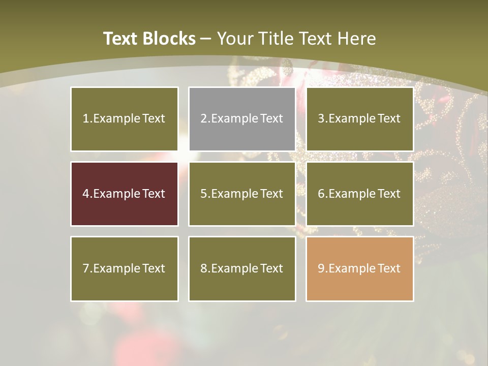 A Christmas Ornament Hanging From A Tree PowerPoint Template