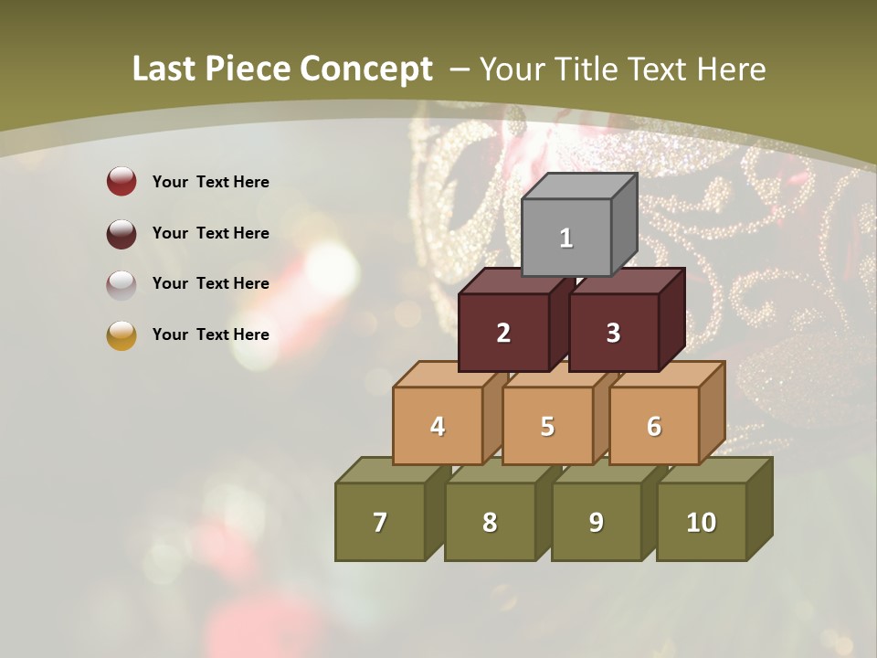 A Christmas Ornament Hanging From A Tree PowerPoint Template