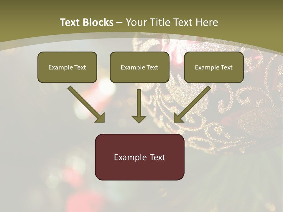 A Christmas Ornament Hanging From A Tree PowerPoint Template